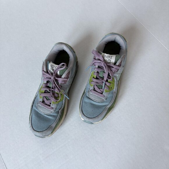 Nike Air Max 90 SE Sun Club Shoes Size 7Y Athletic DQ4016-400 Textile Sneakers - Picture 7 of 8